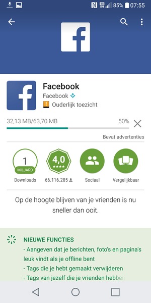Wacht tot het installatieproces beëindigd is