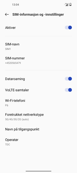 Slå Dataroaming på eller av