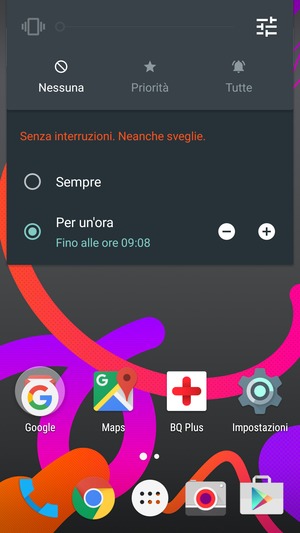 Seleziona Nessuna per la modalità silenziosa