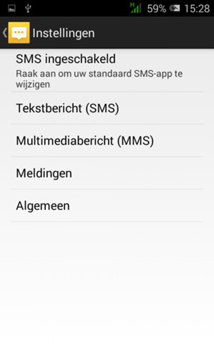 Selecteer Tekstbericht (SMS)