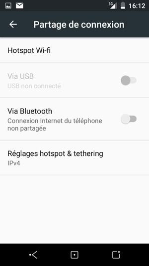 Sélectionnez Hotspot Wi-fi