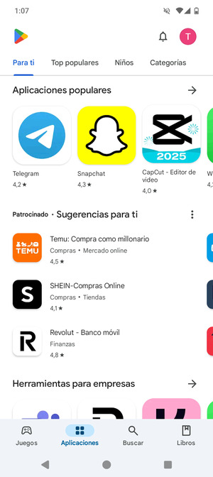 Seleccione Buscar
