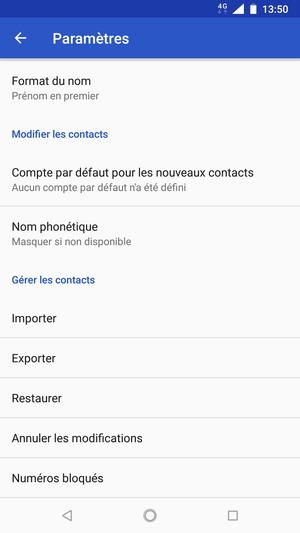 Faites défiler et sélectionnez Importer