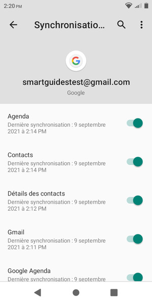 Assurez-vous que Contacts est sélectionné et sélectionnez le bouton du Menu