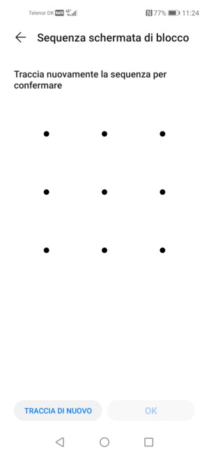 Disegna nuovamente la sequenza di sblocco