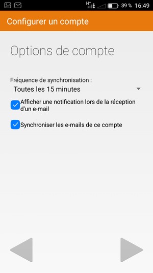 Sélectionnez SUIVANT