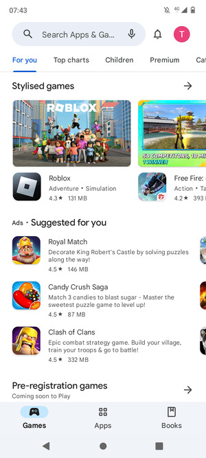 Select the Search bar