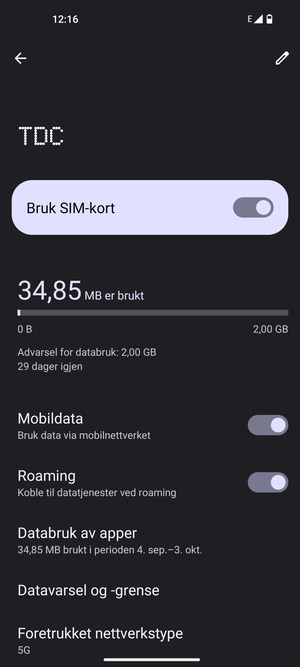 Slå Roaming på eller av