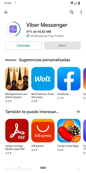 Espere a que el proceso de instalación finalice