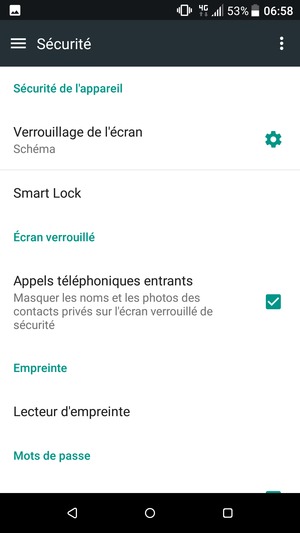 Votre téléphone est maintenant sécurisé par un écran de verrouillage