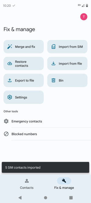 Your contacts will be saved to your Google account and saved to your phone the next time Google is synced.