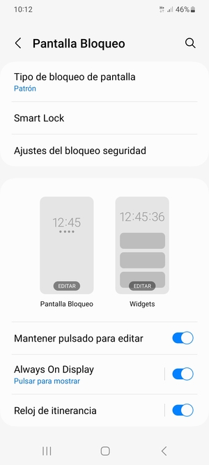 El teléfono ha sido asegurado con un bloqueo de pantalla