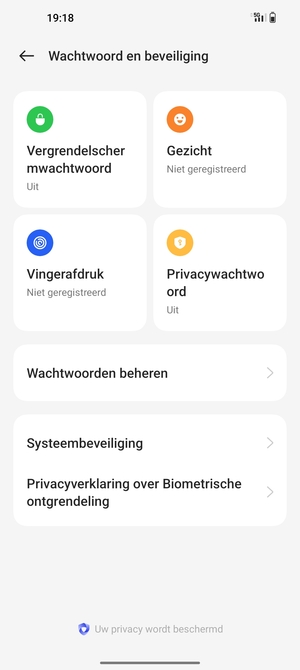Selecteer Systeembeveiliging
