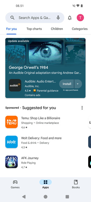 Select the Search bar