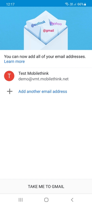 Select TAKE ME TO GMAIL
