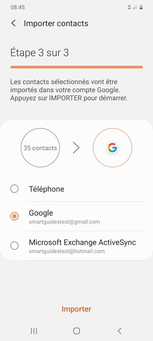 Sélectionnez Importer