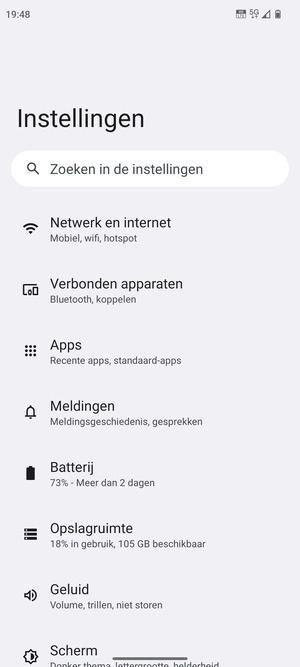 Selecteer Netwerk en internet