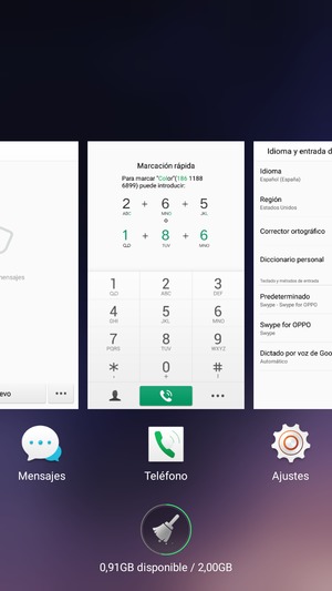 Seleccione el icono Eliminar para cerrar todas las aplicaciones en ejecución