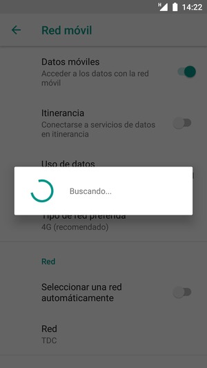 Espere a que la búsqueda termine
