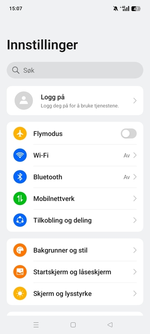 Velg Mobilnettverk