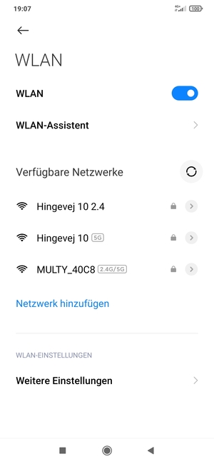 Wählen Sie das Wireless-Netzwerk, zu dem Sie eine Verbindung herstellen möchten