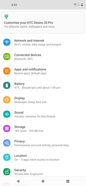 Scroll to and select Location