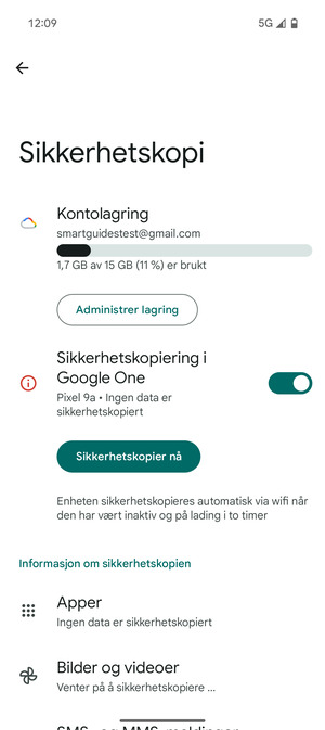 Velg Kontolagring