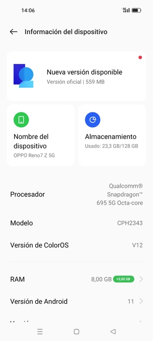 Seleccione Buscar actualizaciónes