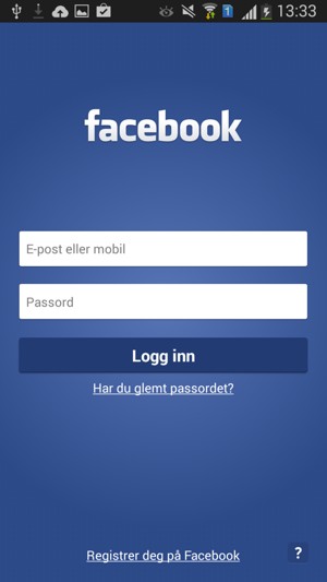 Applikasjonen er klar til bruk