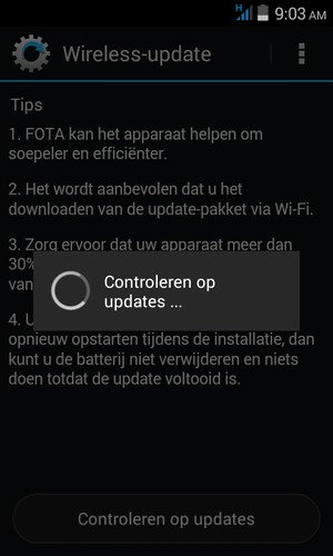 Wacht tot de zoekopdracht beëindigd is