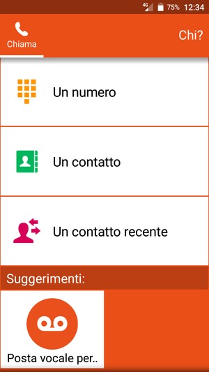 Seleziona Posta vocale per..