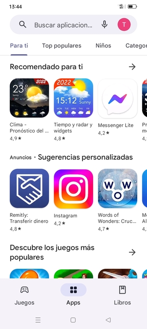 Seleccione la barra de Búsqueda