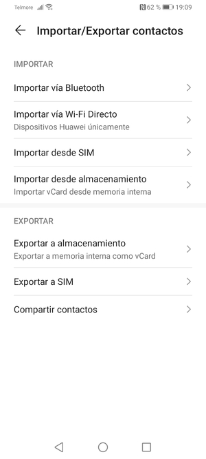 Seleccione Importar desde SIM