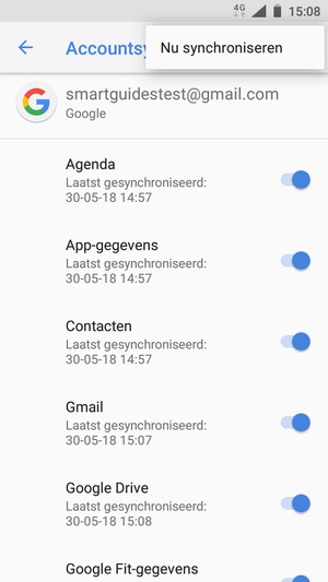 Selecteer Nu synchroniseren