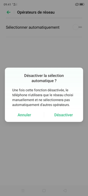 Sélectionnez Désactiver