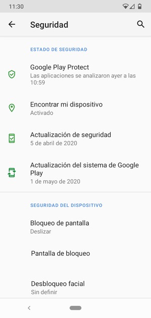 Seleccione Bloqueo de pantalla