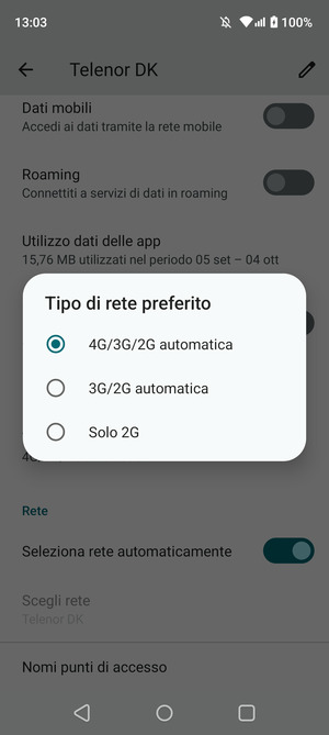 Seleziona la tua opzione preferita