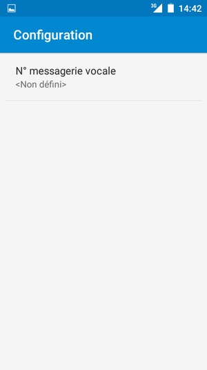 Sélectionnez Nº messagerie vocale