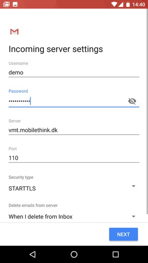 Select Security type