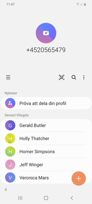 Tryck på Meny-knappen