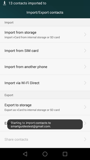 Your contacts will be saved to your Google account and saved to your phone the next time Google is synced.