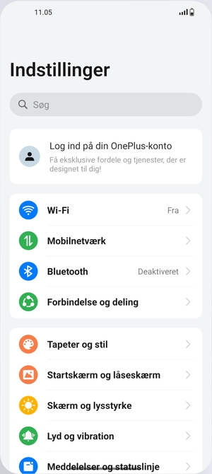 Vælg Mobilnetværk