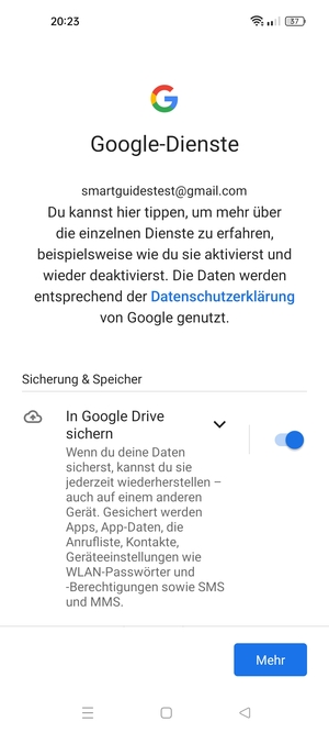 Wählen Sie Mehr