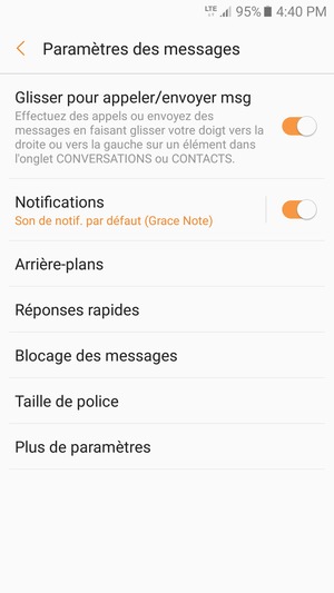 Sélectionnez Plus de paramètres