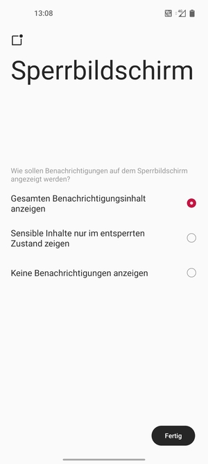 Wählen Sie die gewünschte Option und wählen Sie Fertig