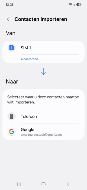 Selecteer Google