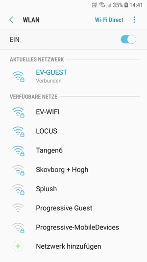 Sie sind nun mit dem WLAN-Netzwerk verbunden