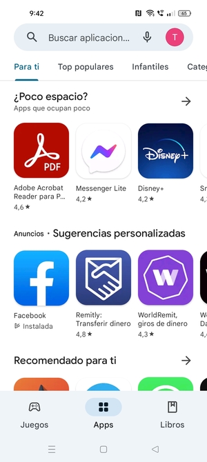 Seleccione la barra de Búsqueda