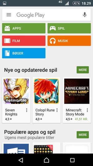 Vælg søgefeltet