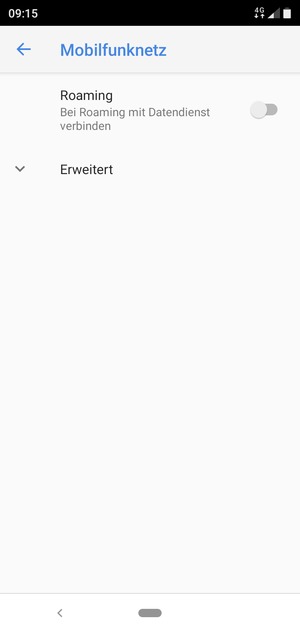 Wählen Sie Erweitert